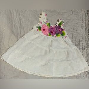 Hand painted boho dress 0-6 mos